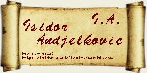 Isidor Anđelković vizit kartica